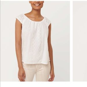 new and in package! White crop sleeve top